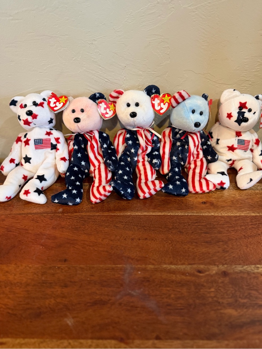 1990 TY Beanie Baby Patriotic Bear Lot With Tags 🇺🇸 Spangle and Glory Collectio